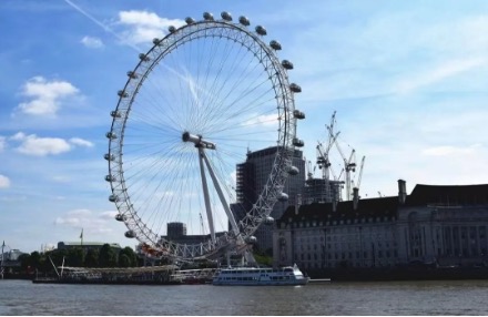 The British flag, the United Kingdom of Great Britain and Northern Ireland and the London Eye